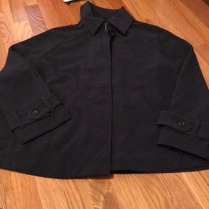 Navy Blue Polyester Coat